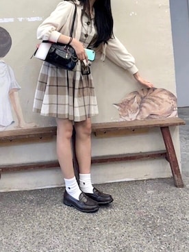 「アイテム（マウンテンパーカー）」を使った、sakurakoさん（レディース・161cm）の秋コーディネート