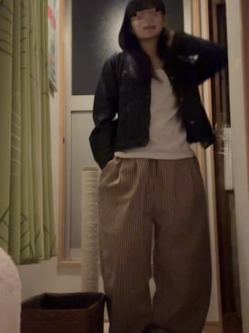 「アイテム（タンクトップ）」を使った、xkk12さん（レディース・158cm）の秋コーディネート