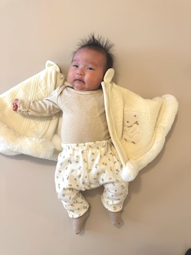 「petit main（プティマイン）のアイテム」を使った、okashiさん（キッズ・61cm）の冬コーディネート