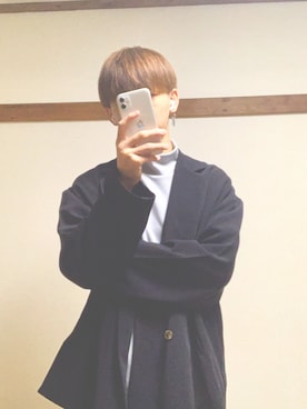 「LILL（リル）のアイテム（テーラードジャケット）」を使った、mia_wearさん（メンズ・178cm）の冬コーディネート