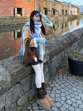 「アイテム（ビューティーグッズ）」を使った、ramuさん（レディース・166cm）の冬コーディネート