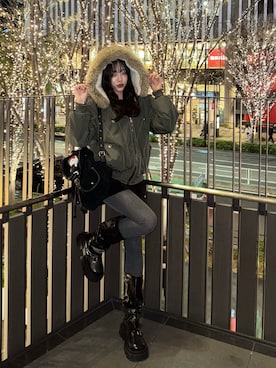 「アイテム（チーク）」を使った、ramuさん（レディース・166cm）の冬コーディネート