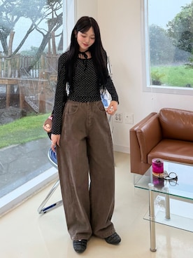 「アイテム（化粧下地）」を使った、ramuさん（レディース・166cm）の秋コーディネート