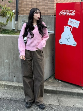 「アイテム（口紅/リップティント/グロス）」を使った、ramuさん（レディース・166cm）の秋コーディネート