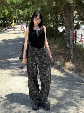 「アイテム（PC・スマホグッズ/家電）」を使った、ramuさん（レディース・166cm）の夏コーディネート