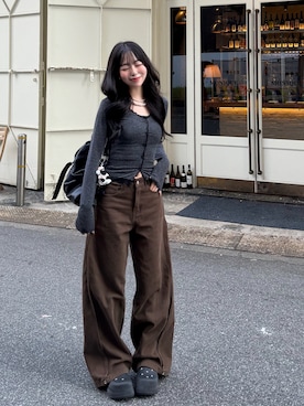 「アイテム（ファンデーション）」を使った、ramuさん（レディース・166cm）の秋コーディネート