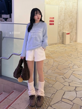 「アイテム（デジタル腕時計）」を使った、ramuさん（レディース・166cm）の冬コーディネート