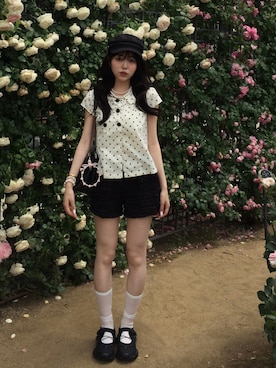 「アイテム（チーク）」を使った、ramuさん（レディース・166cm）の夏コーディネート