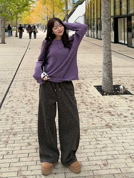 「アイテム（チーク）」を使った、ramuさん（レディース・166cm）の秋コーディネート