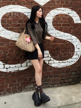 「アイテム（ソックス/靴下）」を使った、ramuさん（レディース・166cm）の夏コーディネート