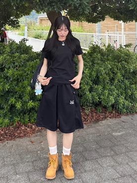 「アイテム（チーク）」を使った、ramuさん（レディース・166cm）の秋コーディネート