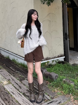「アイテム（ベースメイク）」を使った、ramuさん（レディース・166cm）の秋コーディネート