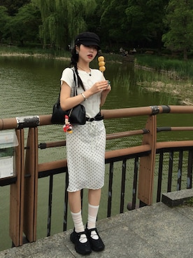 「アイテム（ファンデーション）」を使った、ramuさん（レディース・166cm）の春コーディネート