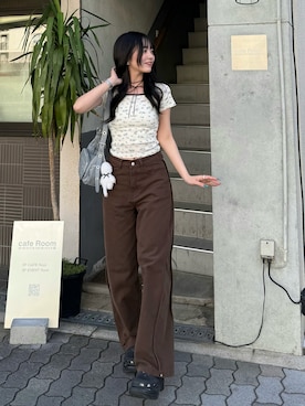 「アイテム（チョーカー）」を使った、ramuさん（レディース・166cm）の春コーディネート