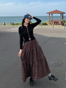 「アイテム（ベースメイク）」を使った、ramuさん（レディース・166cm）の秋コーディネート