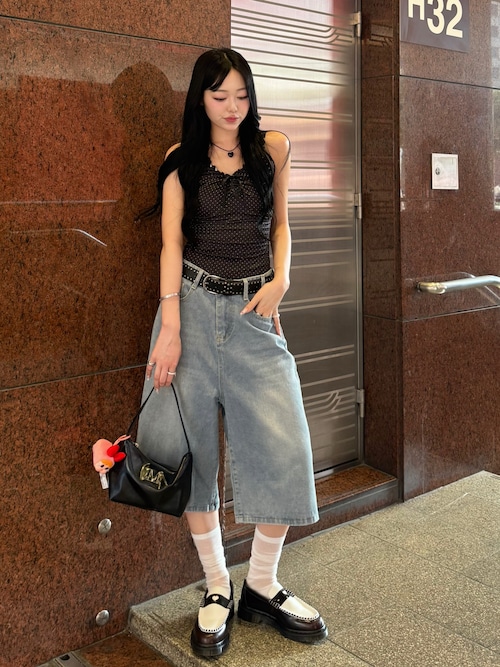 kalinka 手編み フリル ノースリーブ タンクトップ kalinka 手編み フリル ノースリーブ タンクトップ