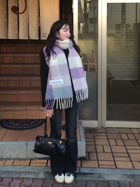 「PRADA（プラダ）のアイテム」を使った、ramuさん（レディース・166cm）の冬コーディネート