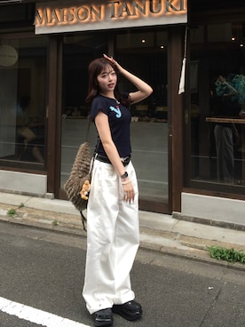 「アイテム（ファッション雑貨）」を使った、ramuさん（レディース・166cm）の夏コーディネート