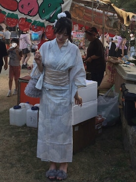 「アイテム（チーク）」を使った、ramuさん（レディース・166cm）の夏コーディネート