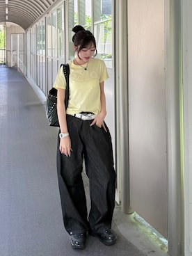 「アイテム（口紅/リップティント/グロス、ピンク系）」を使った、ramuさん（レディース・166cm）の夏コーディネート