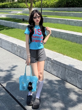 「ReFa（リファ）のアイテム」を使った、ramuさん（レディース・166cm）の夏コーディネート