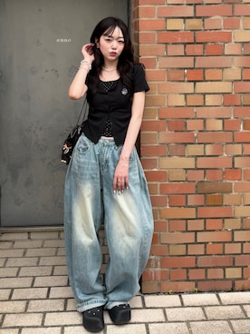 「アイテム（チーク）」を使った、ramuさん（レディース・166cm）の夏コーディネート