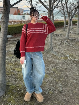 「アイテム（バックパック/リュック）」を使った、ramuさん（レディース・166cm）の冬コーディネート