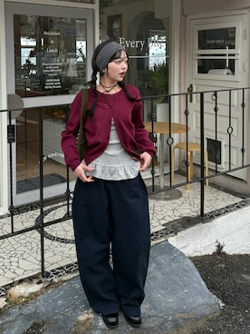 「2aN（トゥーエーエヌ）のアイテム（チーク）」を使った、ramuさん（レディース・166cm）の冬コーディネート