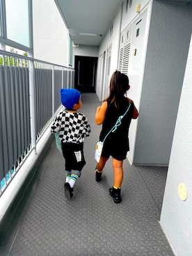 「OWN（オウン）のアイテム」を使った、KOYUME&KANDAIさん（キッズ・110cm）の秋コーディネート