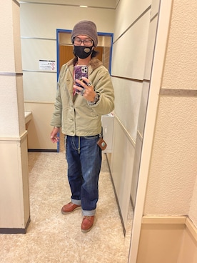 「チャイハネ（チャイハネ）のアイテム（帽子）」を使った、だーはらさん（メンズ・176cm）の秋コーディネート