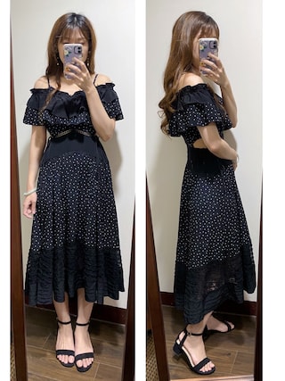 snidel プリントブロッキングワンピース Rin 様専用 snidel プリントブロッキングワンピース