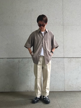 「Steven Alan（スティーブンアラン）のアイテム（サンダル）」を使った、11469nsさん（メンズ・158cm）の夏コーディネート