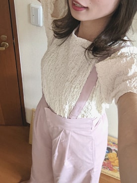 「Areeam（アリーム）のアイテム（パンツ）」を使った、Mokoさん（レディース・167cm）の秋コーディネート