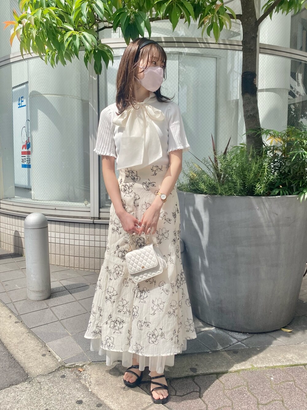 【未使用】骨格ウェーブちゃん マーメイドスカート アイボリー ブルー 骨格ウェーブ服ハイウエストマーメイドスカート（スカート
