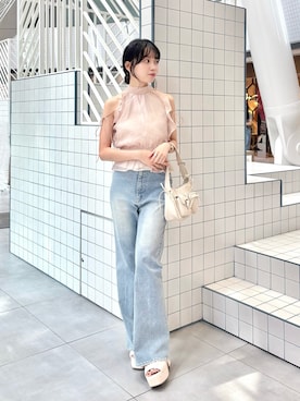 「one after another NICE CLAUP（ワンアフターアナザーナイスクラップ）のアイテム」を使った、wata【骨格ウェーブ／ブルベ夏】さん（レディース・158cm）の夏コーディネート