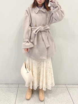 wata【骨格ウェーブ／ブルベ夏】さん（レディース・157cm）の冬コーディネート