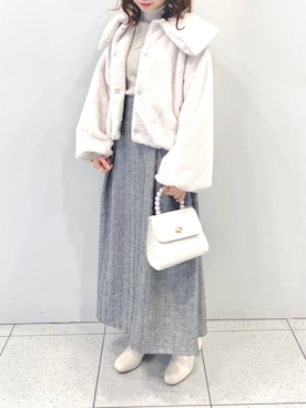 「nice claup」｜「アイテム（その他アウター）」を使った、wata【骨格ウェーブ／ブルベ夏】さん（レディース・157cm）の秋コーディネート