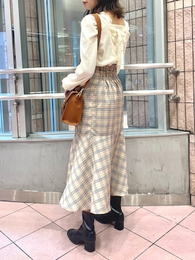 wata【骨格ウェーブ／ブルベ夏】さん（レディース・157cm）の秋コーディネート