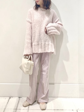 wata【骨格ウェーブ／ブルベ夏】さん（レディース・157cm）の冬コーディネート