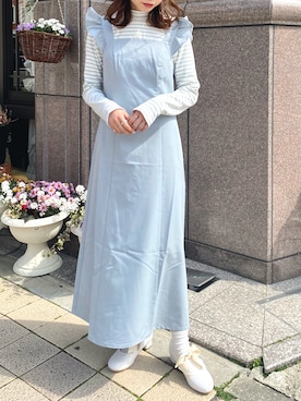 「サックスブルー」｜wata【骨格ウェーブ／ブルベ夏】さん（レディース・157cm）の春コーディネート