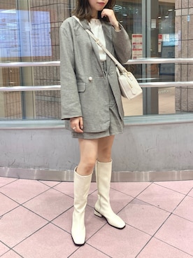 wata【骨格ウェーブ／ブルベ夏】さん（レディース・157cm）の秋コーディネート