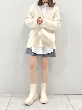 wata【骨格ウェーブ／ブルベ夏】さん（レディース・157cm）の冬コーディネート