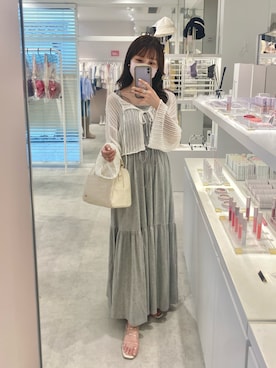 「nice claup」｜「アイテム（ワンピース/ドレス）」を使った、wata【骨格ウェーブ／ブルベ夏】さん（レディース・157cm）の夏コーディネート