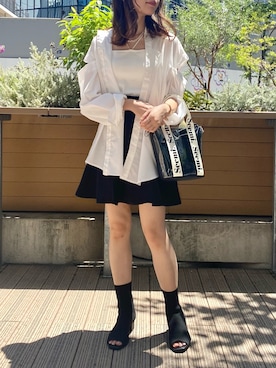 「スカパン」｜wata【骨格ウェーブ／ブルベ夏】さん（レディース・157cm）の夏コーディネート