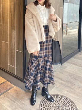 wata【骨格ウェーブ/ブルベ夏】さん(レディース・157cm)の秋コーディネート