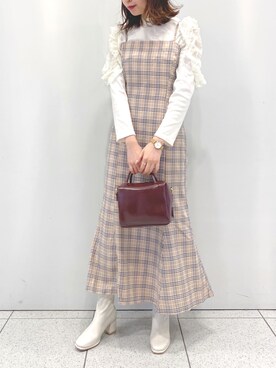 wata【骨格ウェーブ／ブルベ夏】さん（レディース・157cm）の秋コーディネート