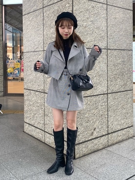 「one after another NICE CLAUP（ワンアフターアナザーナイスクラップ）のアイテム（ジャケット/アウター）」を使った、wata【骨格ウェーブ／ブルベ夏】さん（骨格ウェーブ・レディース・157cm）の秋コーディネート