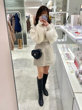 wata【骨格ウェーブ／ブルベ夏】さん（レディース・157cm）の冬コーディネート