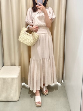 wata【骨格ウェーブ/ブルベ夏】さん(レディース・157cm)の春コーディネート
