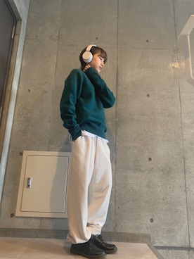 「ストリートカジュアル」｜「アイテム（スウェットパンツ）」を使った、toyon59さん（レディース・153cm）の冬コーディネート